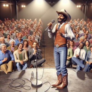 Southern comedian with audience