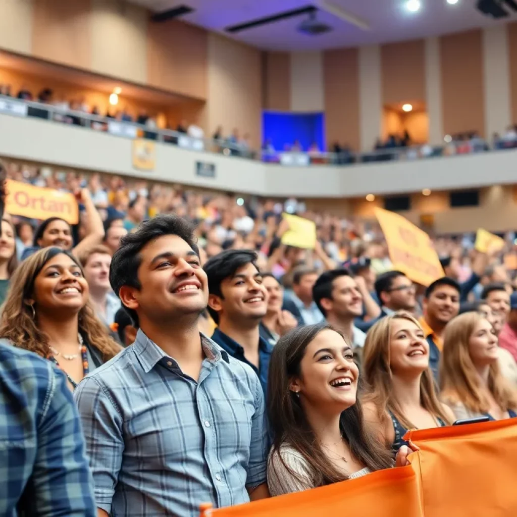 Audience gathered for the event featuring George W. Bush in Huntsville.