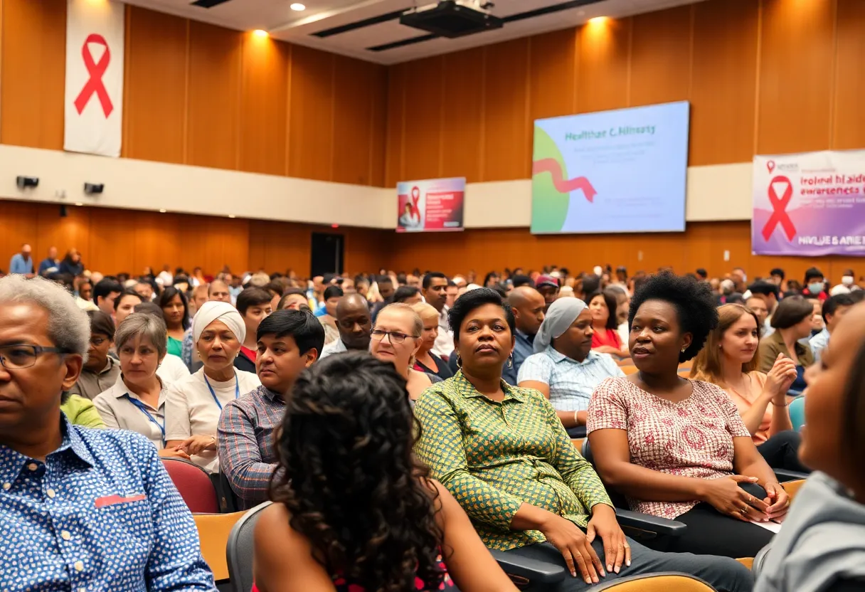 Audience engaged during healthcare discussion event featuring George W. Bush.