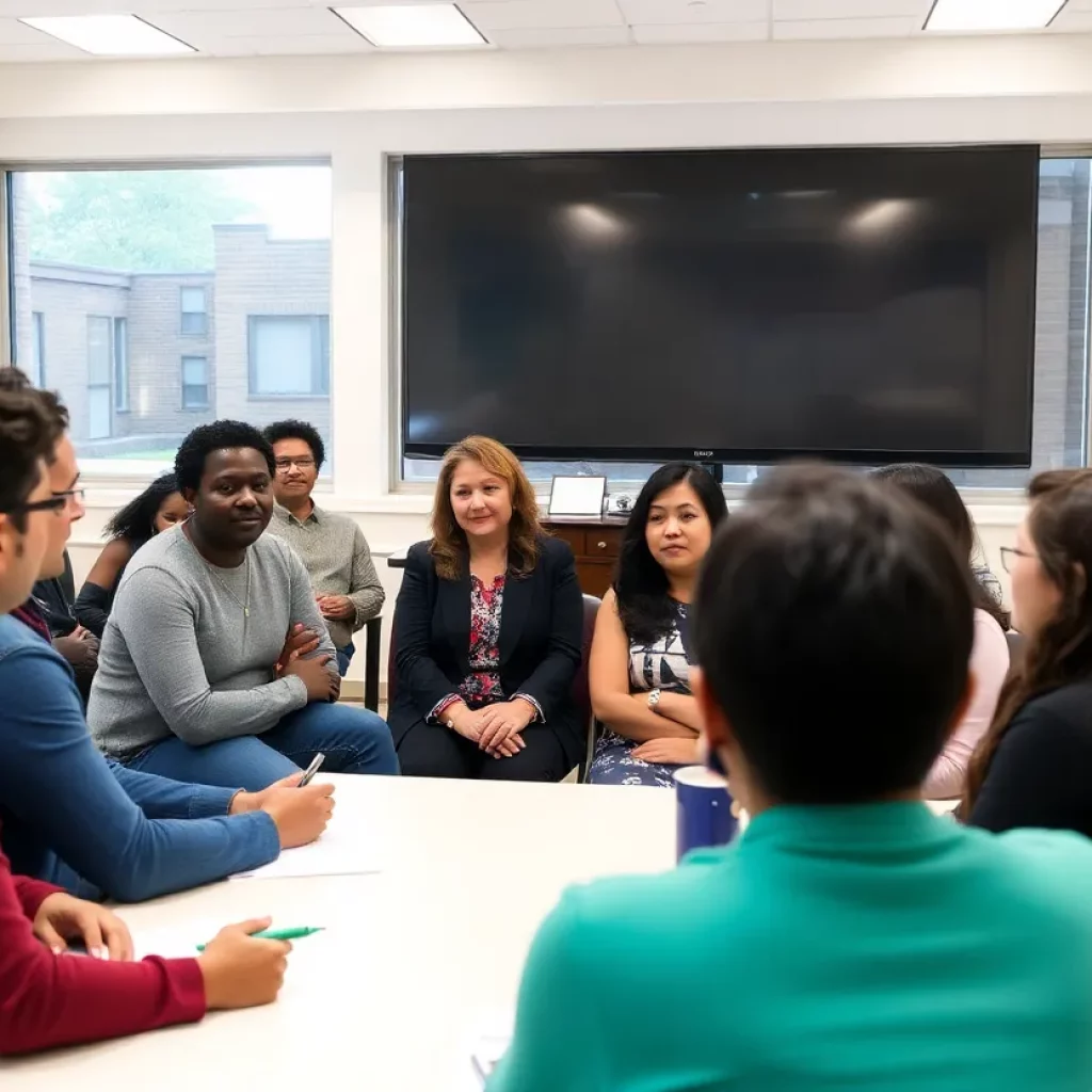 Community members participating in a civic engagement workshop in Huntsville.