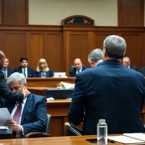 Courtroom scene highlighting legal proceedings in Huntsville