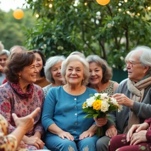 Community gathering celebrating the life of Gloria League