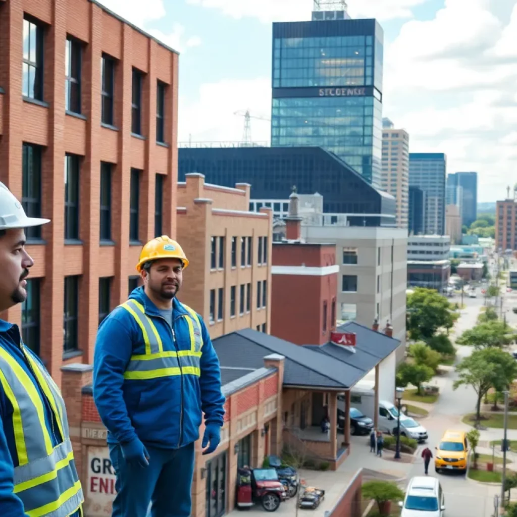 Cityscape of Huntsville Alabama representing economic growth