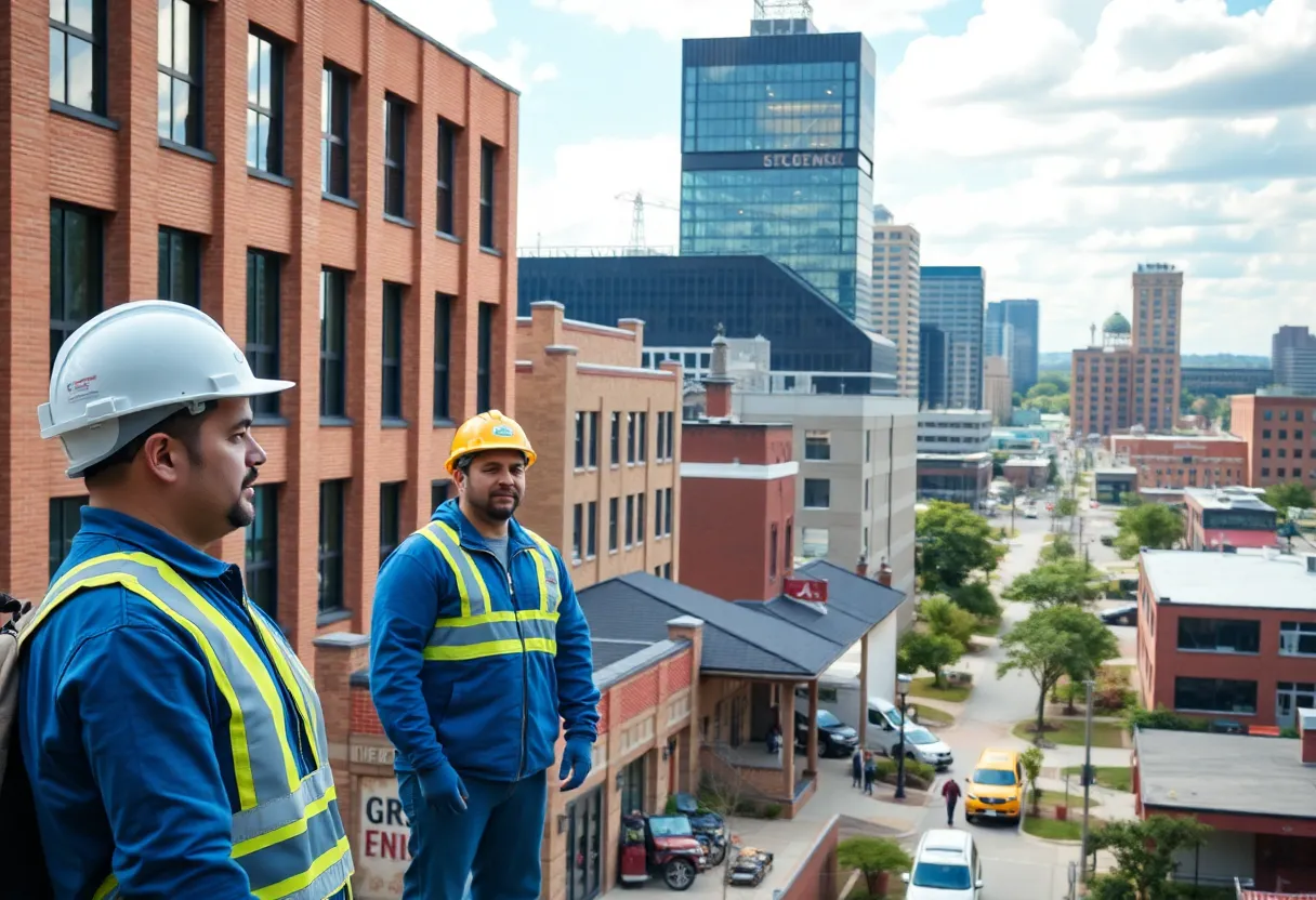 Cityscape of Huntsville Alabama representing economic growth