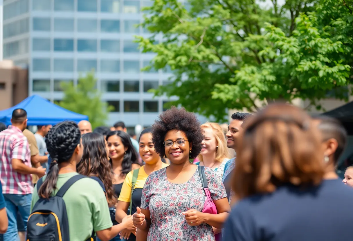 Community members of Huntsville engaging in a diversity event