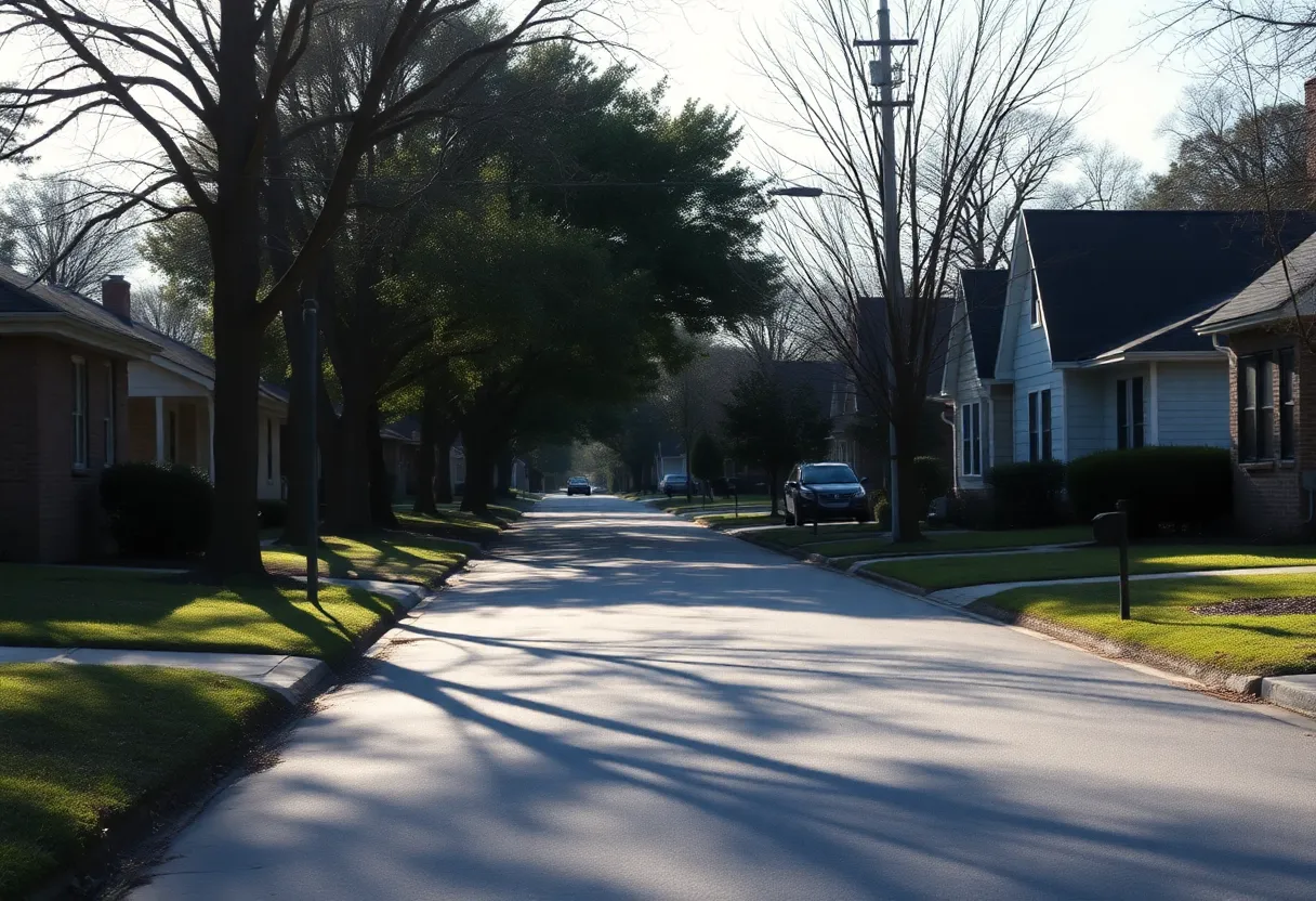 A neighborhood in Huntsville showcasing the peaceful environment.