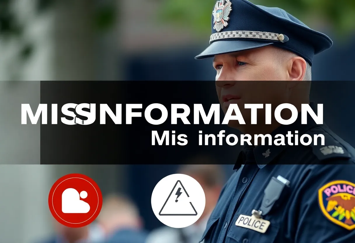 Police officer addresses community regarding social media hoax