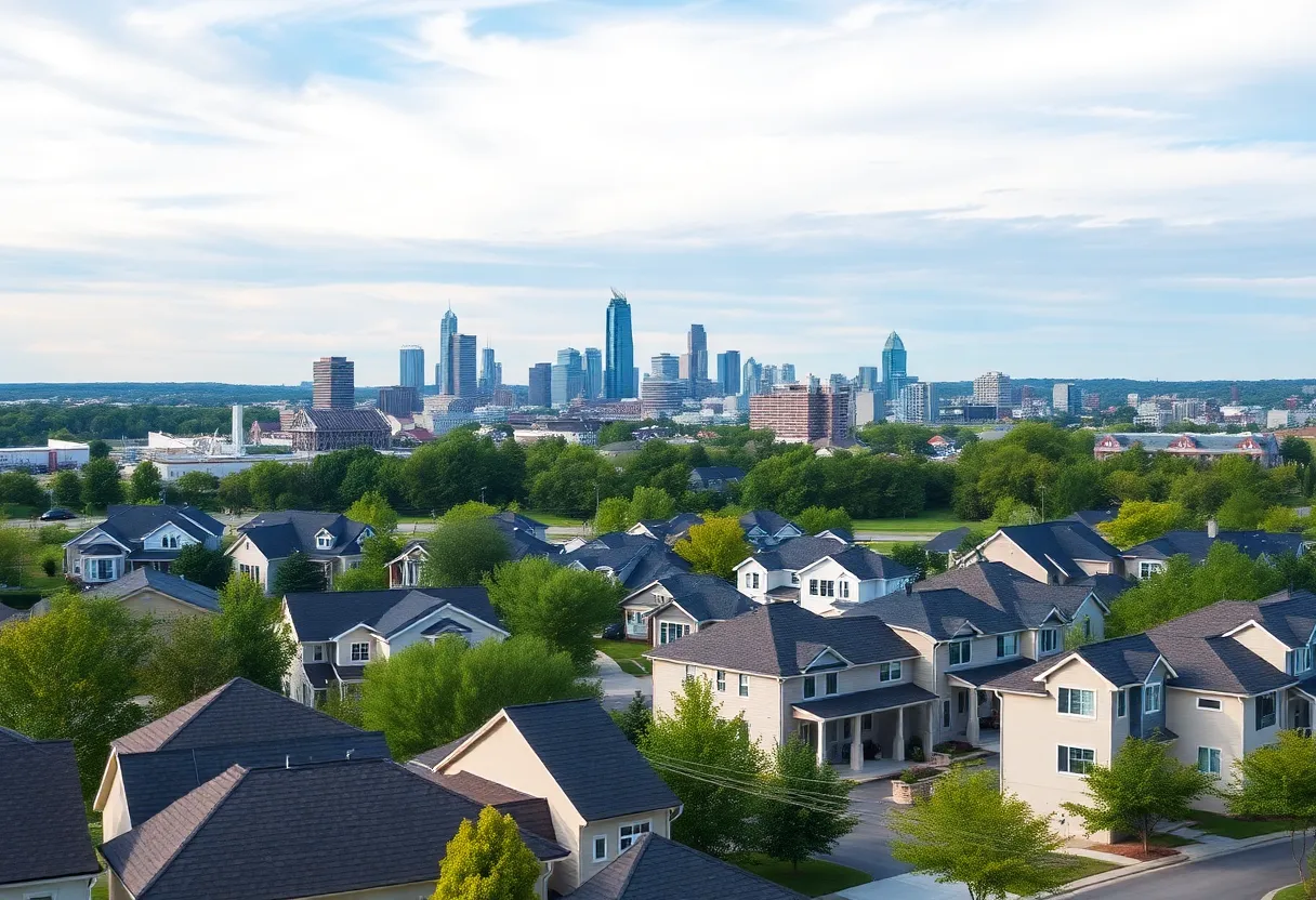 Huntsville skyline with modern real estate