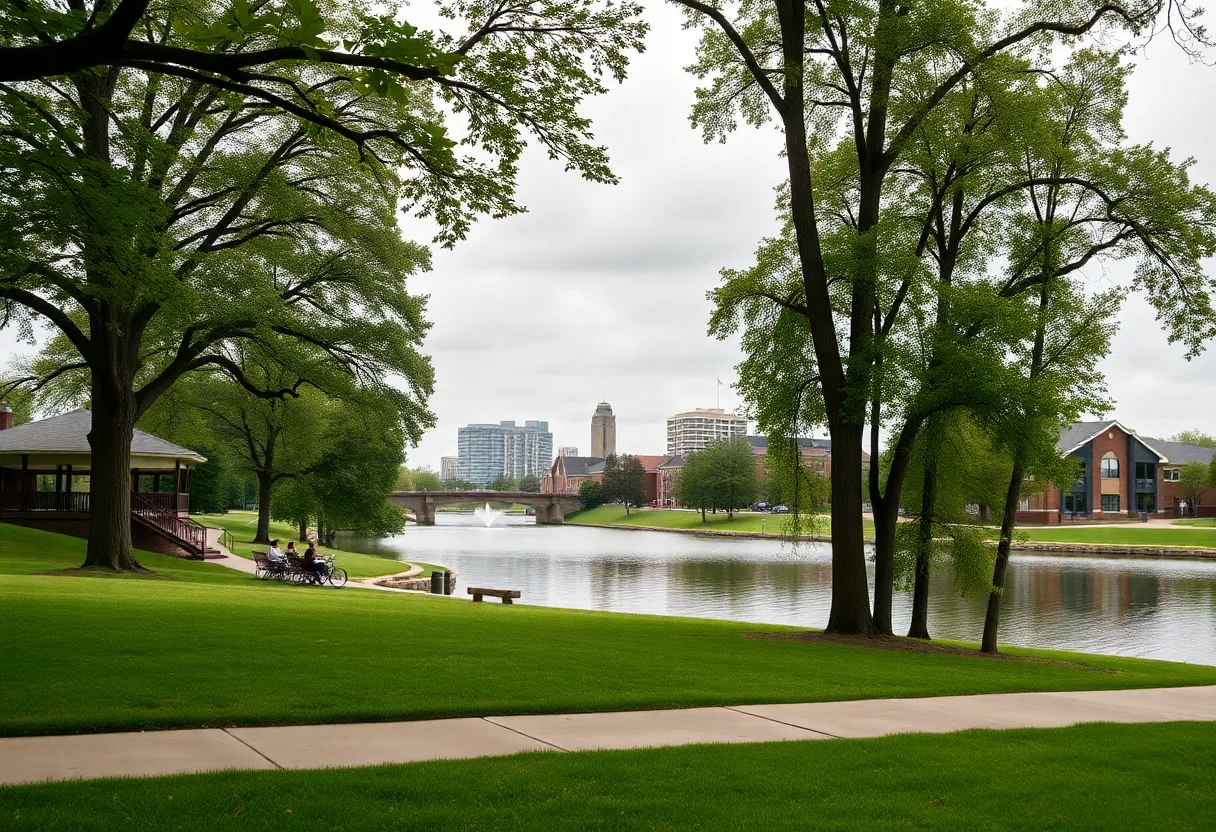 A peaceful landscape symbolizing the community spirit of Huntsville.