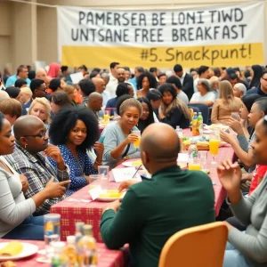 Community members celebrating at the Huntsville Unity Breakfast