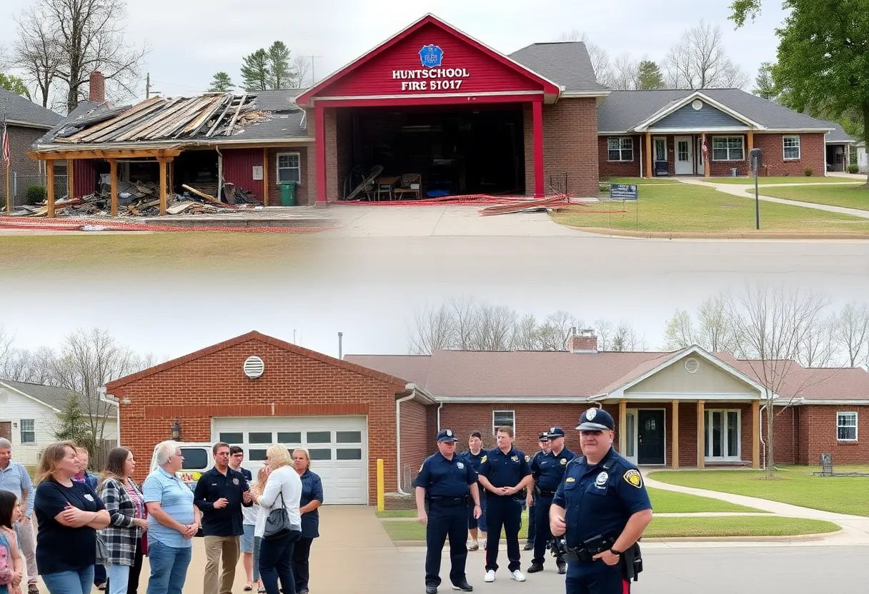 Damage at Huntsville fire station and school facilities due to vandalism