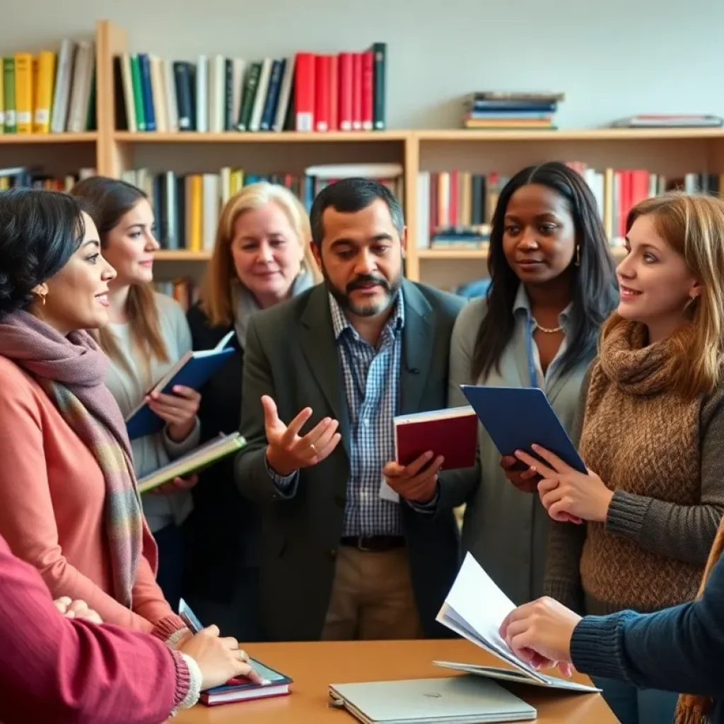 Professors and students in discussion about SB129 lawsuit