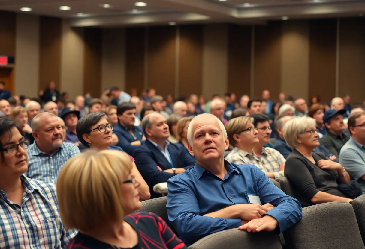 Residents gathered at Huntsville City Hall for a public forum
