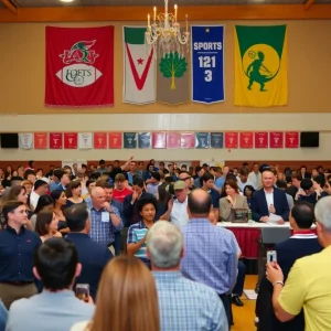 A crowd celebrating the induction into the Stillman College Athletics Hall of Fame.