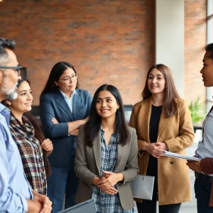 Group discussion on leadership at University of Alabama