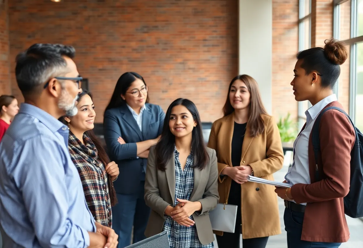 Group discussion on leadership at University of Alabama