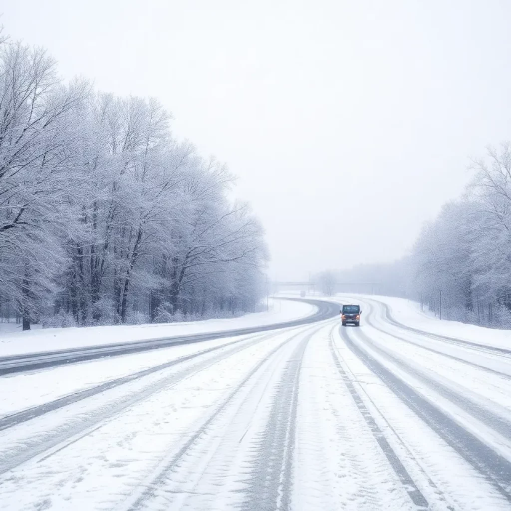 Winter weather in North Alabama during Storm Cora