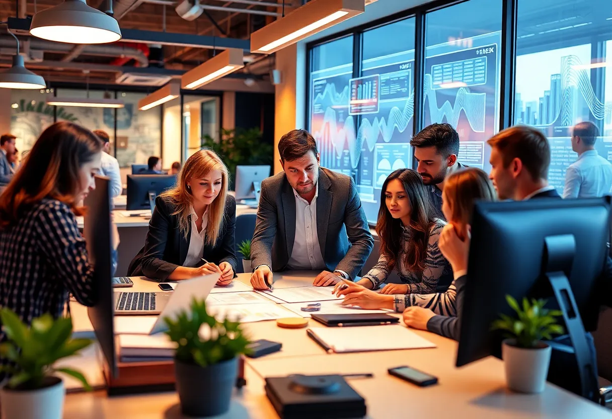 Team collaboration at Accenture Federal Services in Huntsville