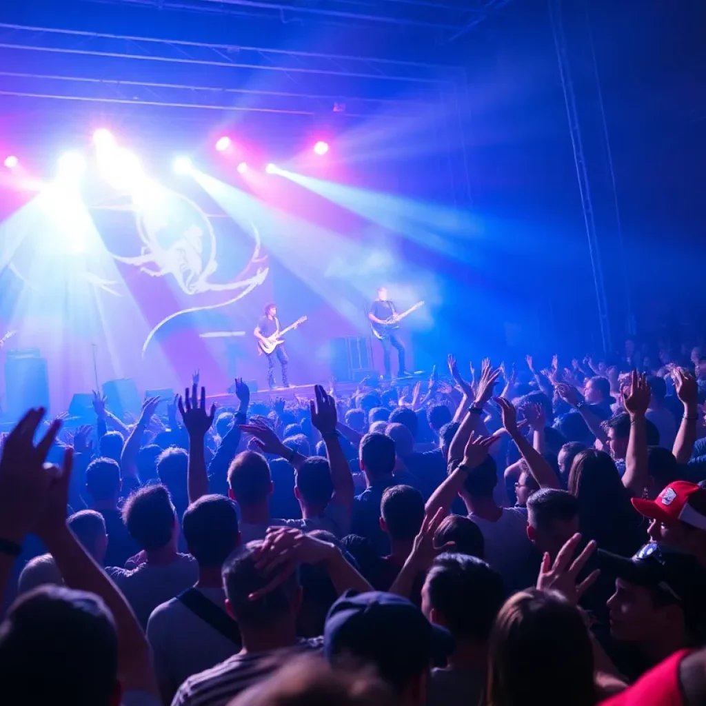 A thrilling concert atmosphere at the Alice Cooper performance in Huntsville, Alabama.