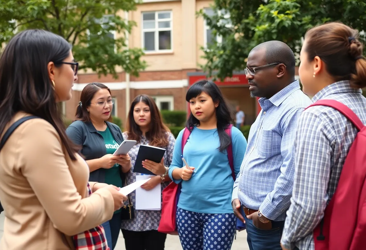 School safety measures discussion at Challenger Elementary School.