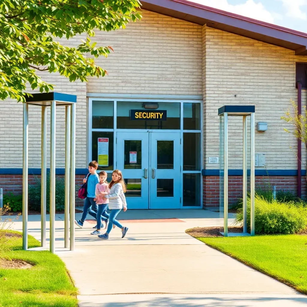 Challenger Elementary School with security measures
