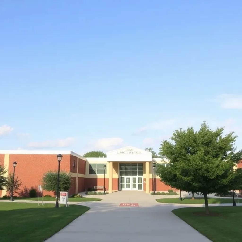 Challenger Elementary and Middle Schools during lockdown