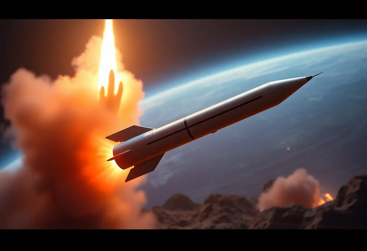 Conceptual image of advanced missile defense technology against hypersonic threats.