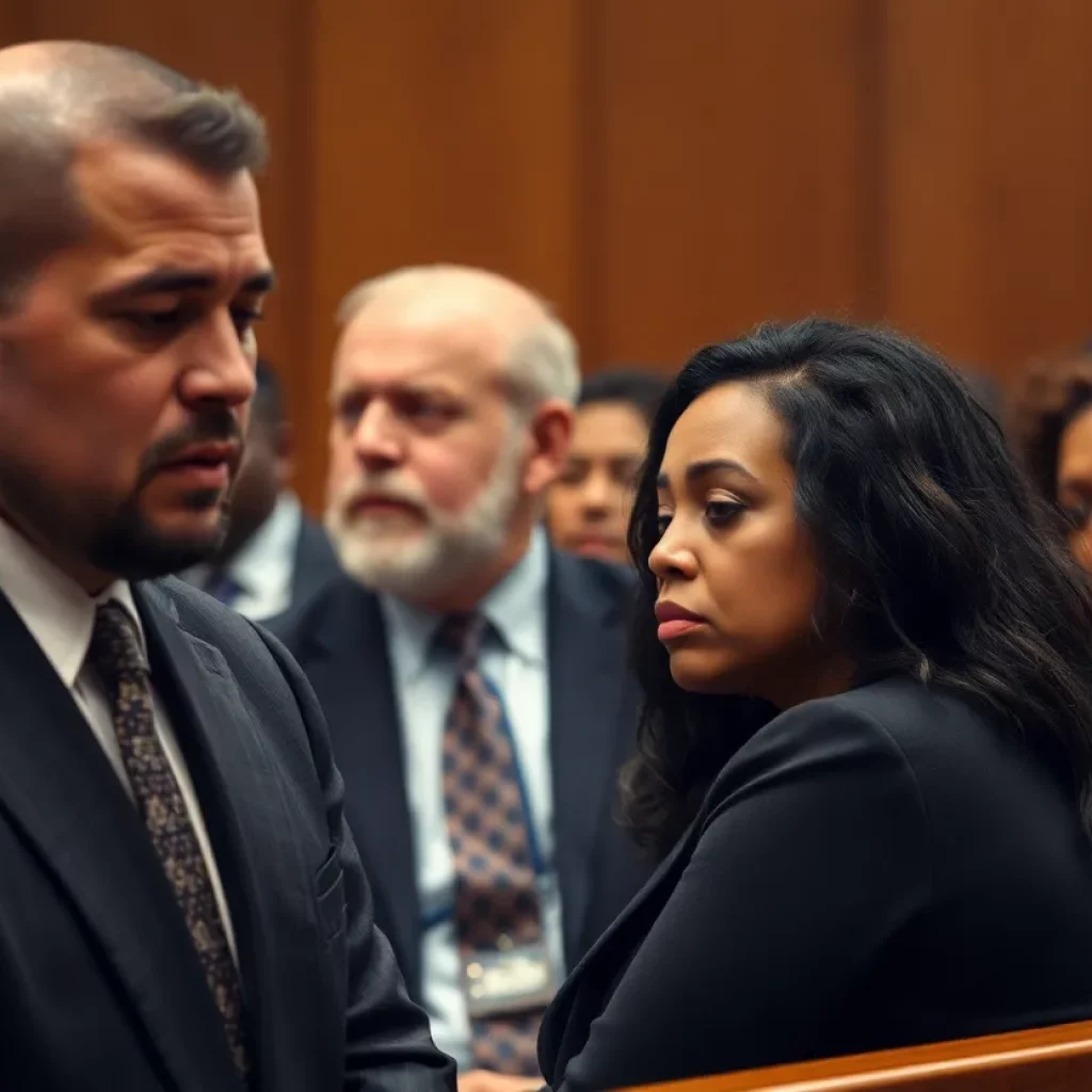 Courtroom during the trial consolidation for Ja'Marious Logan case