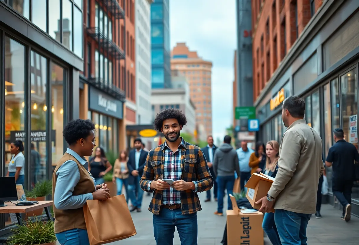 Diverse group of African American entrepreneurs in Huntsville, Alabama.