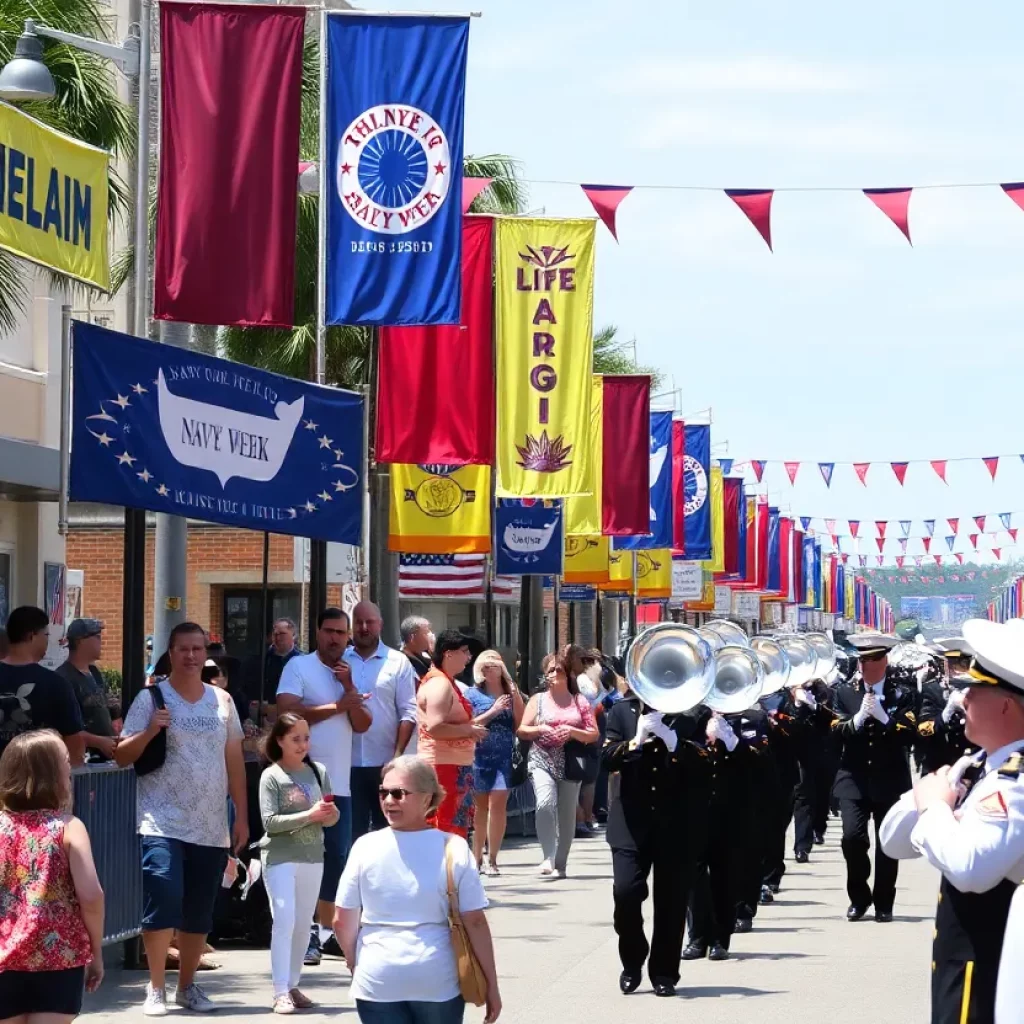 Community gathering during Fort Worth Navy Week