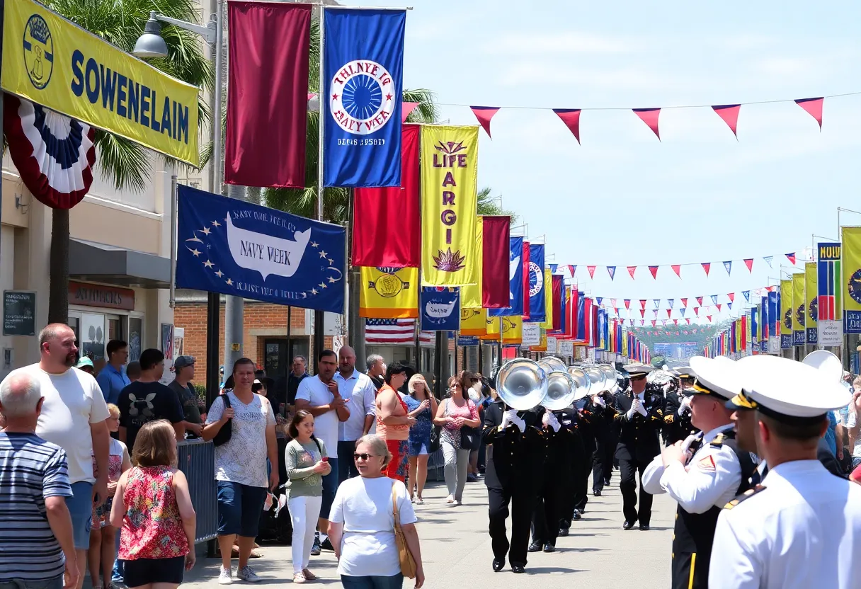 Community gathering during Fort Worth Navy Week