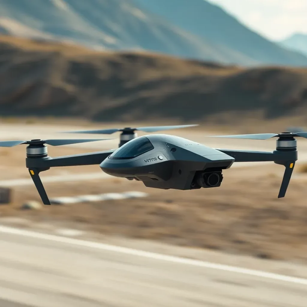 Hellhound turbojet-powered drone in flight.