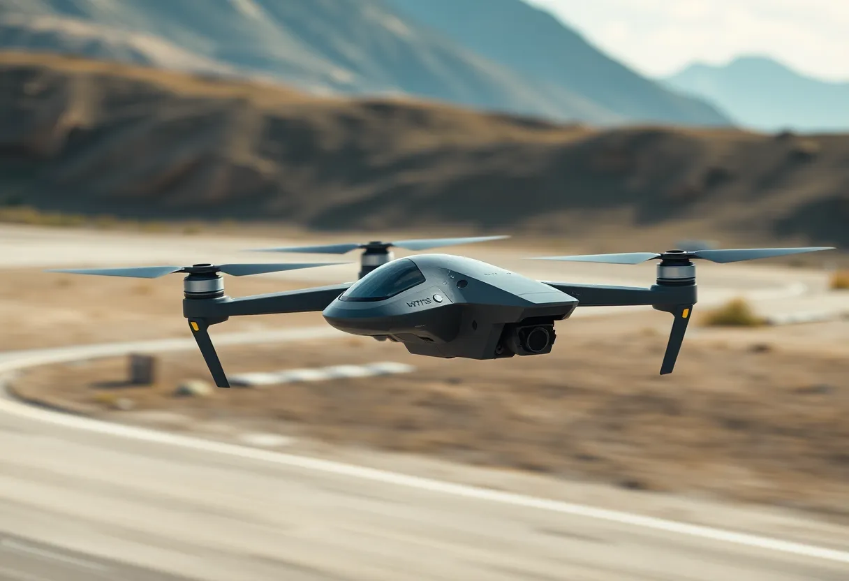 Hellhound turbojet-powered drone in flight.