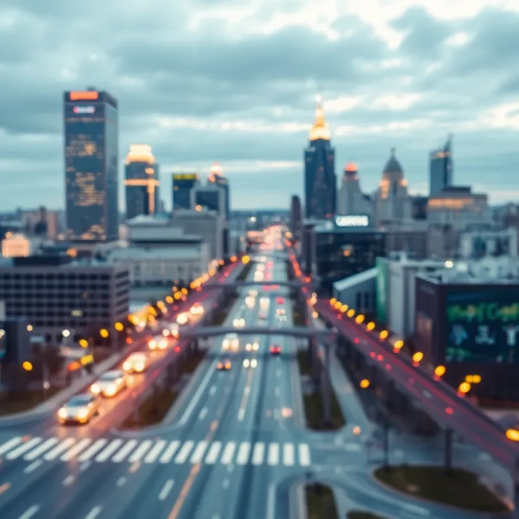 Abstract representation of AI technology in Huntsville, Alabama