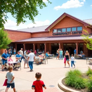 Community event in Huntsville with families and activities