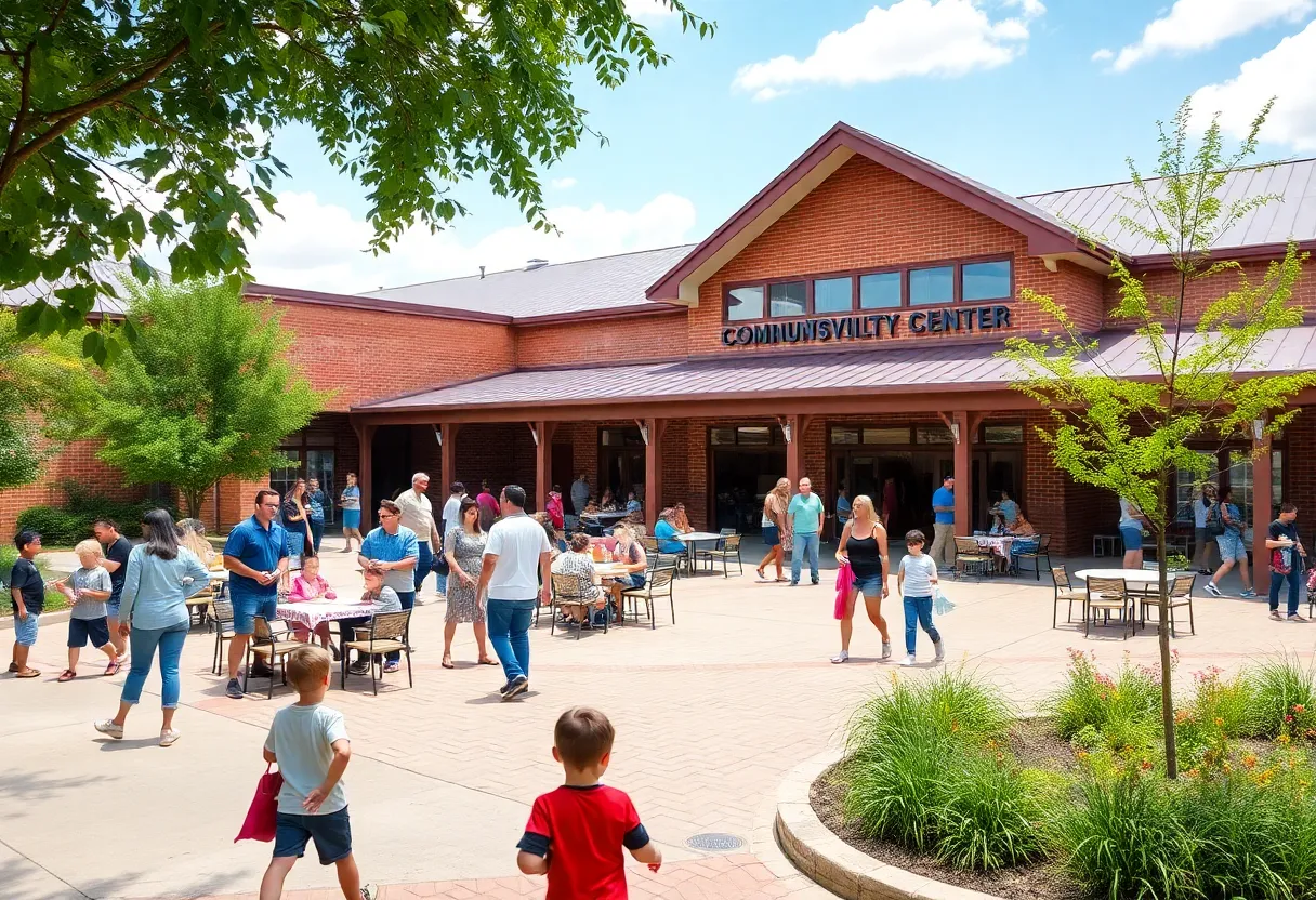 Community event in Huntsville with families and activities