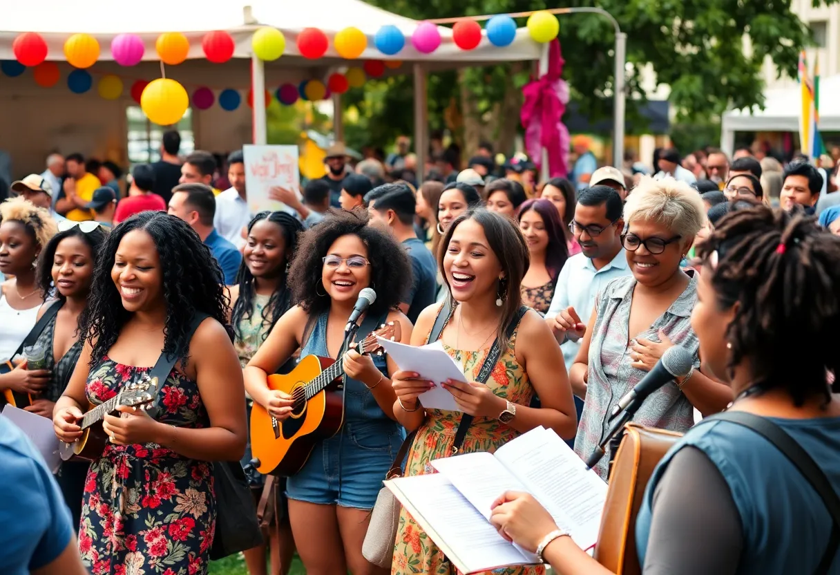 A lively festival in Huntsville featuring performances celebrating Black talent.
