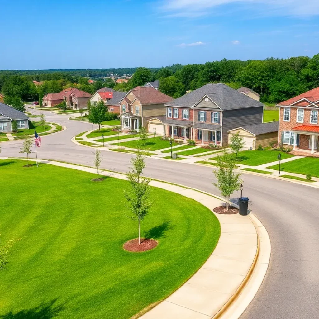 Newly constructed homes in Huntsville, Alabama