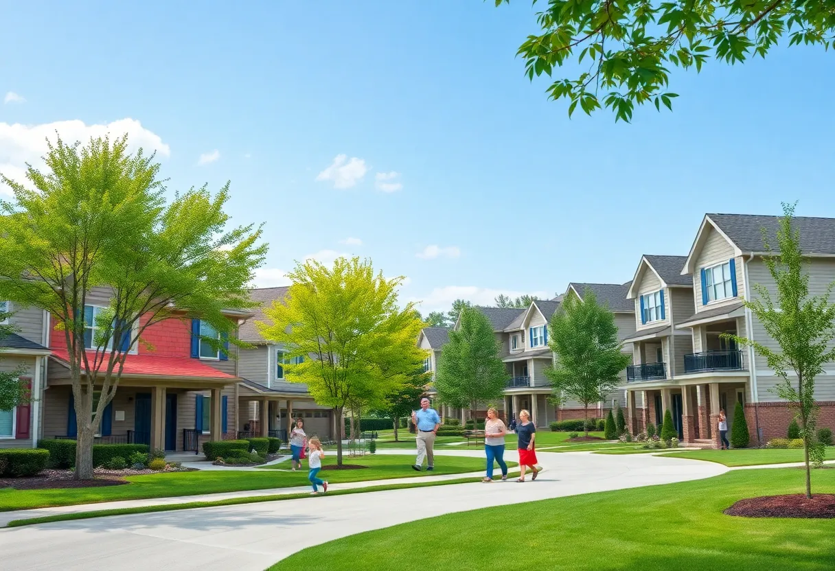 Tranquil neighborhood in Huntsville illustrating serene living conditions