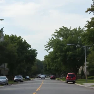 Peaceful suburban street in Huntsville