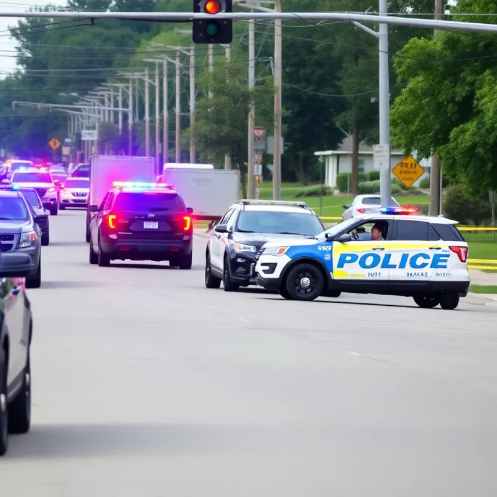 Police activity during a drug bust in Madison County