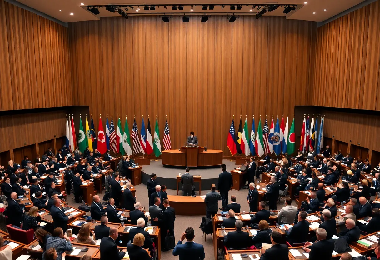 Delegates engaged in discussion at the Munich Security Conference