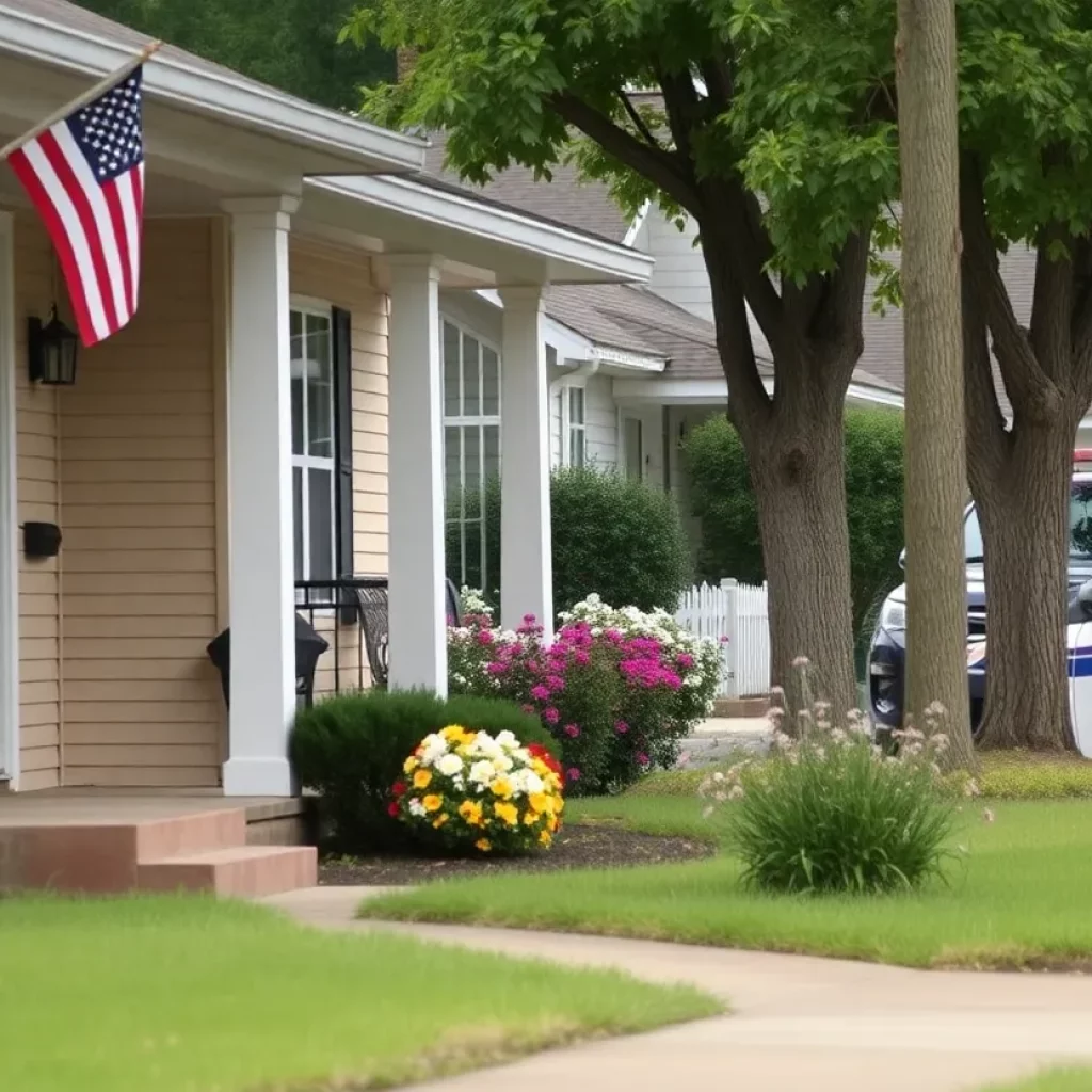 Scene of a burglary incident in New Hope, Alabama