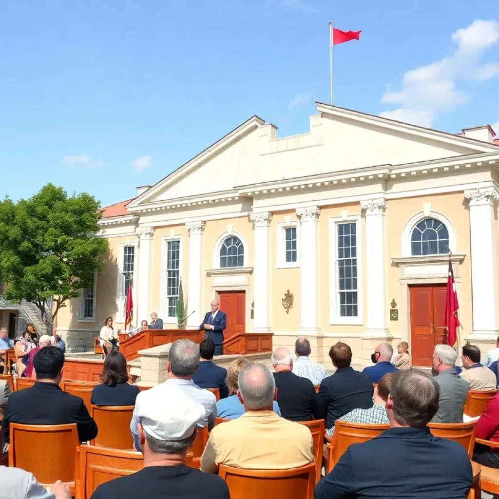 Public hearing at Owens Cross Roads City Hall