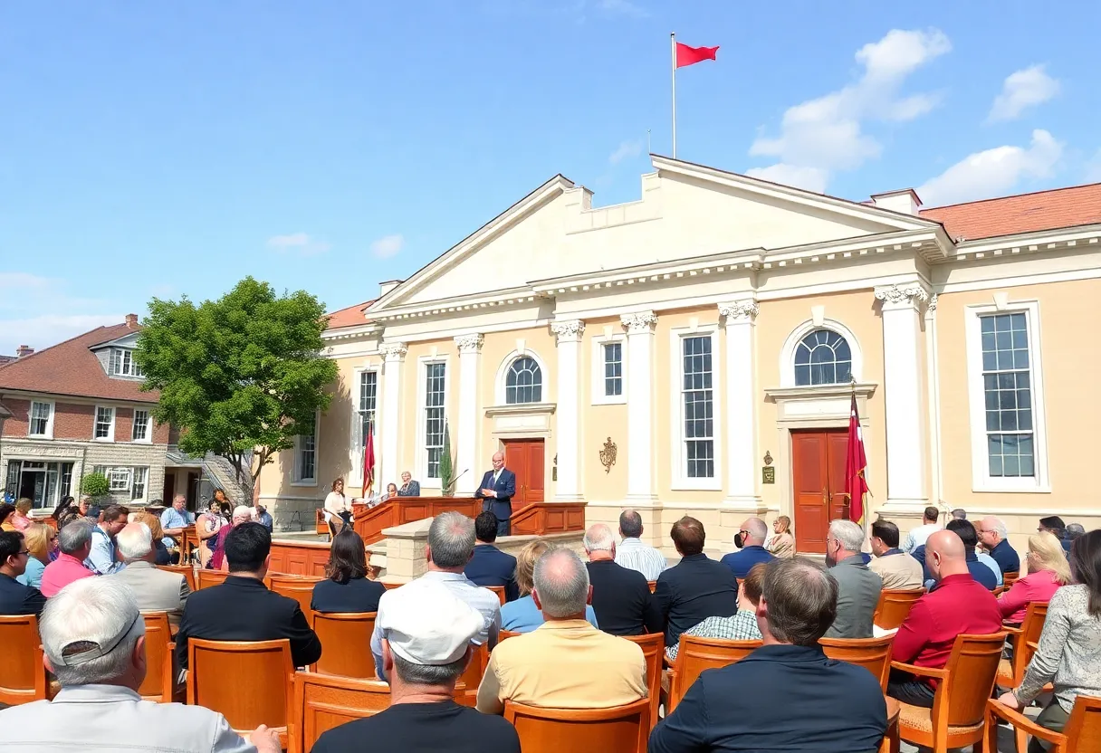 Public hearing at Owens Cross Roads City Hall