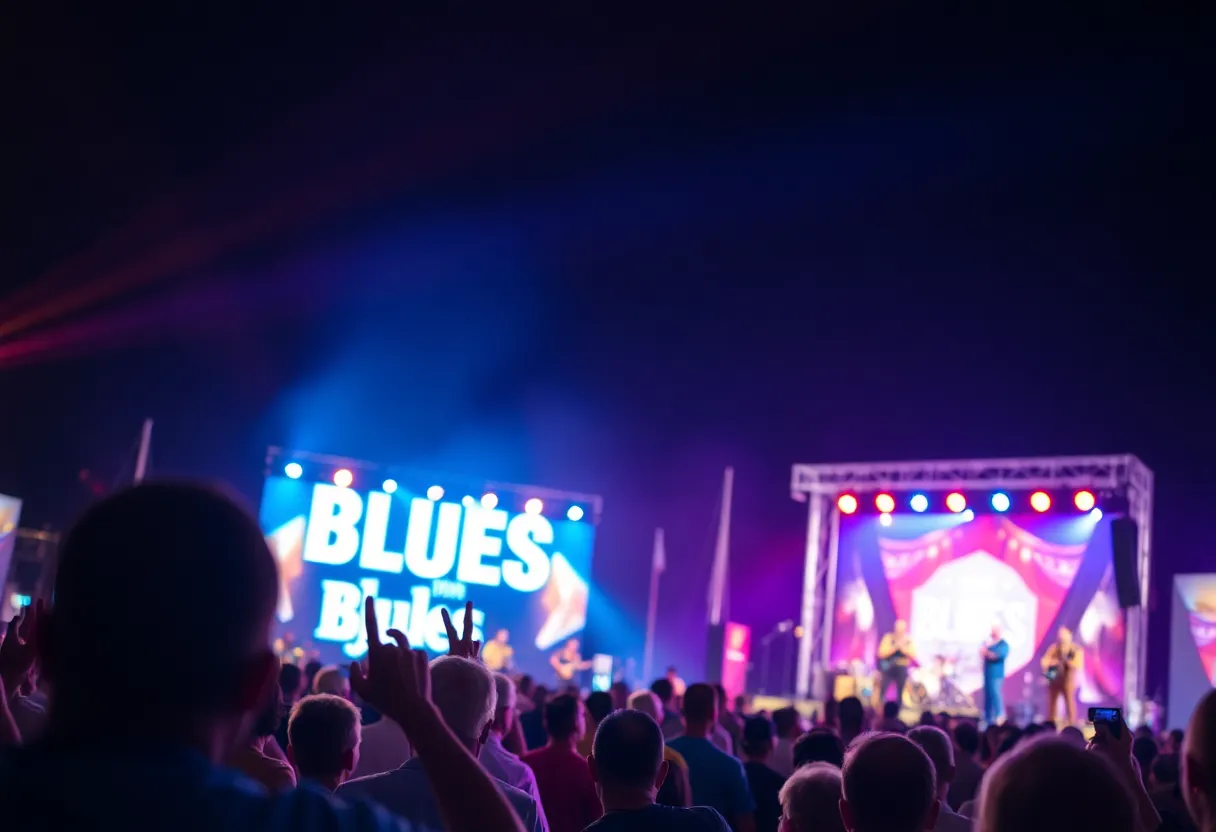Crowd enjoying music at Rocket City Blues Festival