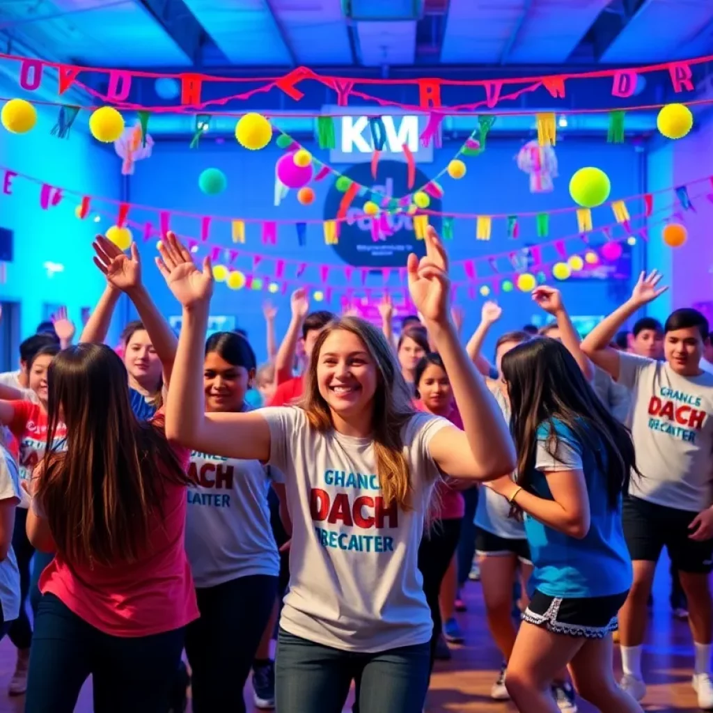 Students participating in UA Miracle dance marathon