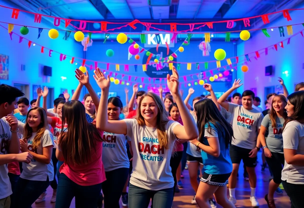 Students participating in UA Miracle dance marathon