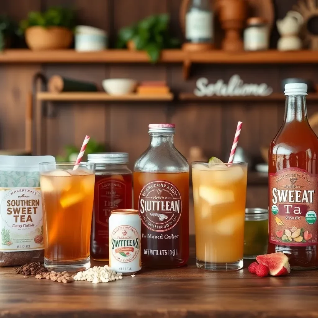 Y'all Sweet Tea Products Display