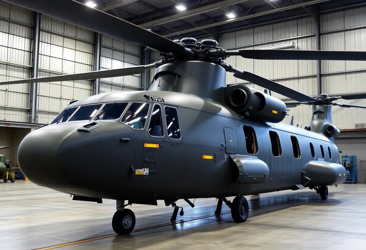 CH-47 Chinook helicopter being upgraded by KBR